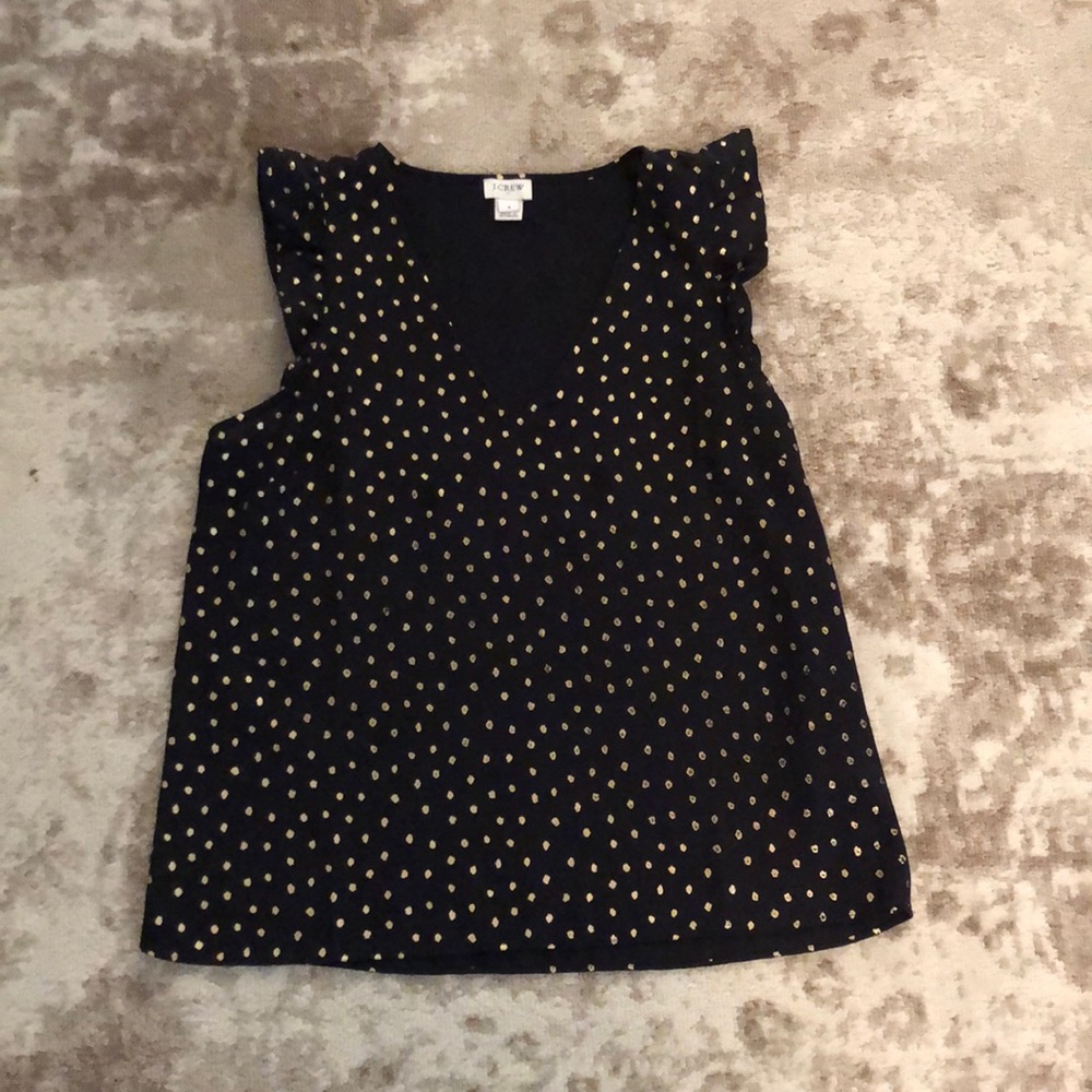 Black and gold sleeveless top